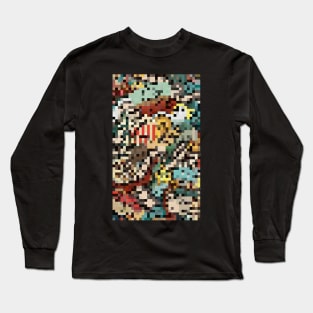 abstract pixel art Long Sleeve T-Shirt